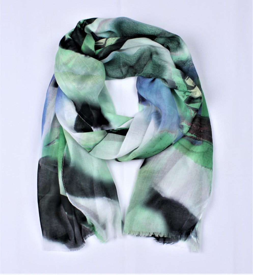 Alice & Lily printed scarf green Style : SC/4924/GRN image 0